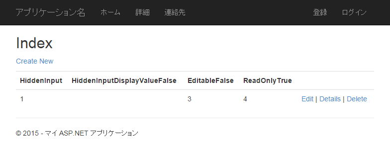 [ASP.NET] Index ページ